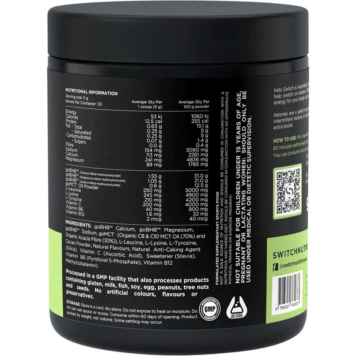 Keto - BHB Ketogenic Performance Fuel - Chocolate - 150g - LYTES