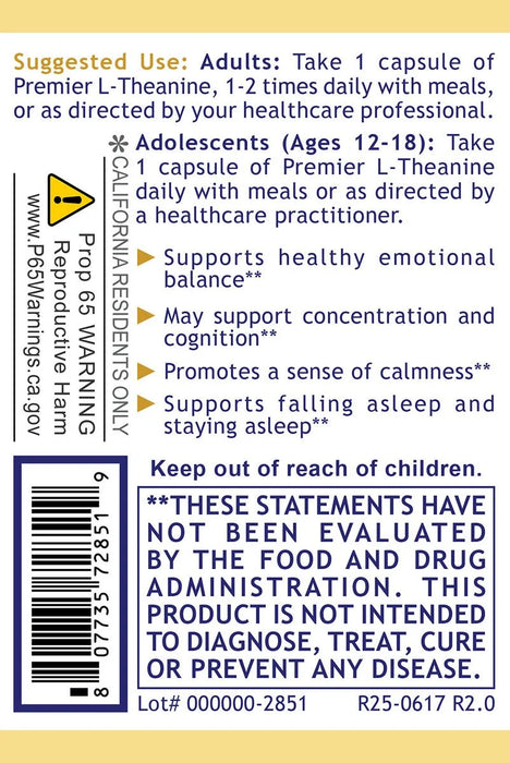 L-Theanine - 60 Capsules
