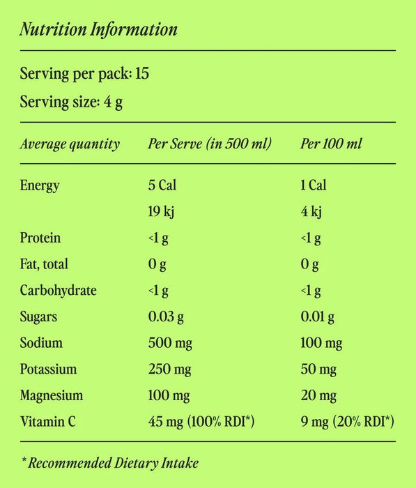 Lemon and Lime Electrolyte Drink Mix - 15 Ct