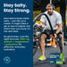 Athlete using battle ropes with Lemon Lime Electrolyte Drink Mix - 30 Sticks by Venture Pal for hydration