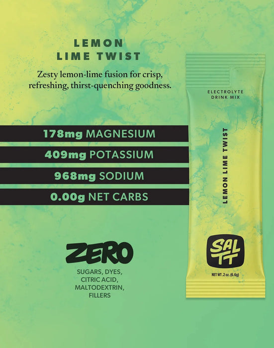 Lemon Lime Twist Electrolyte Drink Mix - 30 Sticks - Yo Keto