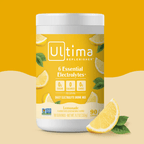 Container of Lemonade Electrolyte Drink Mix - 90 Serves by Ultima Replenisher, part of Drinks and Electrolytes collections.