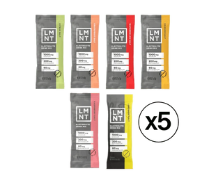 LMNT Big Fruity Pack - 30 Sticks by LMNT featuring five flavors of keto-friendly electrolyte drink mix with sodium, potassium, and magnesium.