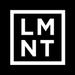 LMNT logo in white letters within a square border on a black background for Lemonade + Iced Tea - 30 Sticks - Damaged Box by LMNT