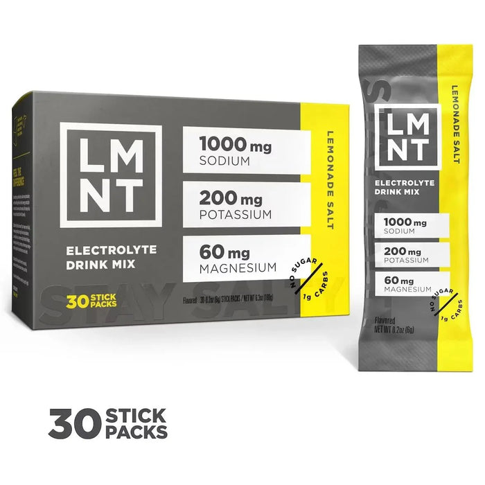 LMNT Lemonade Salt Electrolyte Mix - 30 Ct