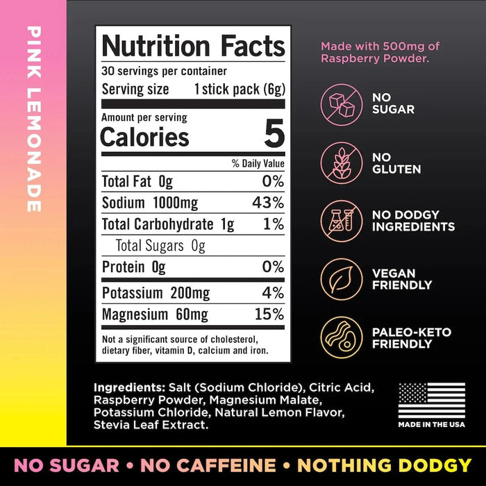 LMNT Pink Lemonade Salt Electrolyte Mix - 30 Ct