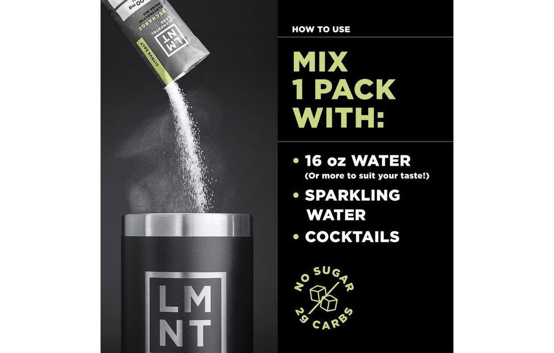 LMNT RECHARGE - Citrus Salt Electrolyte Mix - Yo Keto