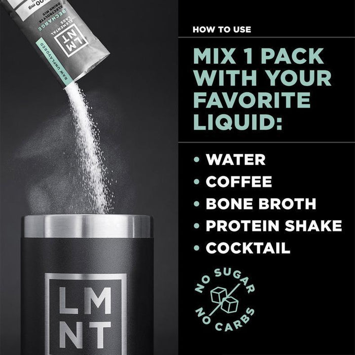 LMNT RECHARGE - Raw Unflavoured Electrolyte Mix - Yo Keto