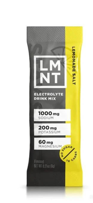 LMNT Single Stick by LMNT in Lemonade Salt flavor, keto-friendly low carb electrolyte drink mix with sodium, potassium, and magnesium content.