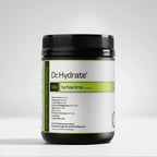 Lychee Lime Jar - 30 Serves by Dr. Hydrate with electrolytes, vitamins, minerals for hydration in a black container