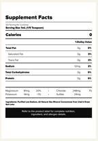 Supplement facts panel for Magnesium Capsules - 240 caps by Keto Chow showing minerals, sodium, and carb content per serving.