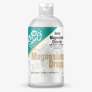 Magnesium Drops - 250ml bottle featuring Ionic Magnesium Chloride with sodium and potassium by Keto Chow