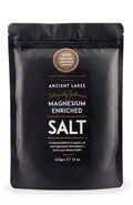 Magnesium Enriched Natural Lake Salt. - 425g black resealable pouch by Ancient Lakes for Drinks and Electrolytes collections