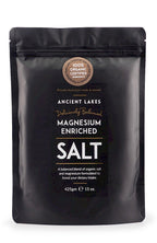 Magnesium Enriched Natural Lake Salt. - 425g black resealable pouch by Ancient Lakes for Drinks and Electrolytes collections