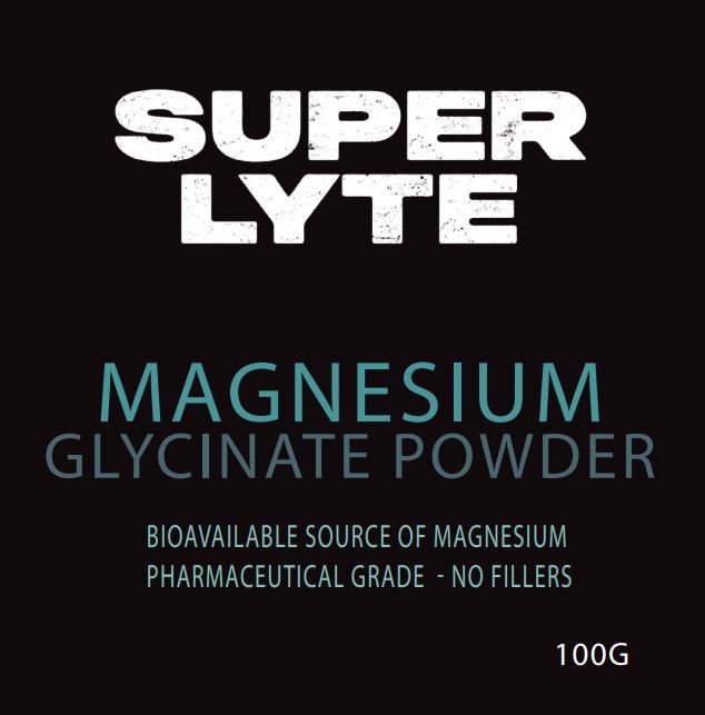 Magnesium Glycinate Powder - 100g by SUPER LYTE, sold at LYTES Australia