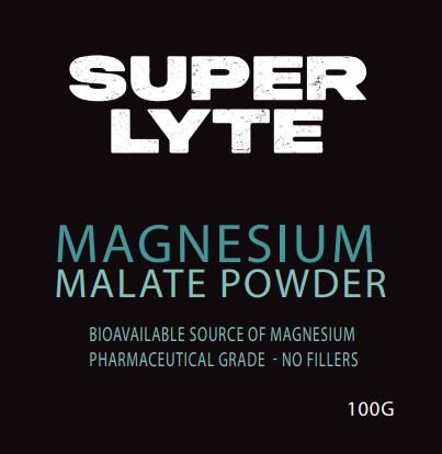 Magnesium Malate Powder - 100g by SUPER LYTE, sold at LYTES Australia