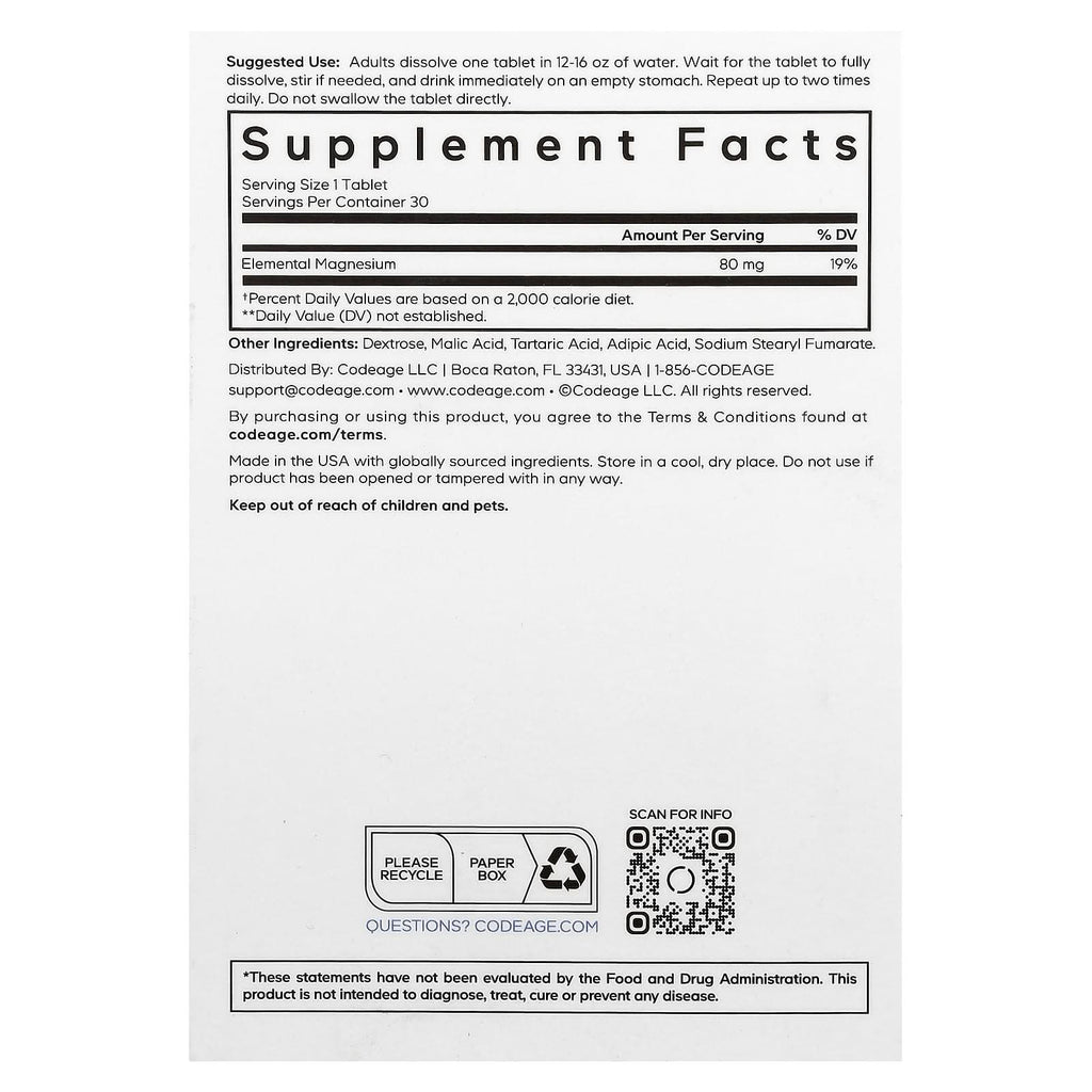 Molecular Hydrogen - Unflavored - 80 mg - 30 Tablets - LYTES