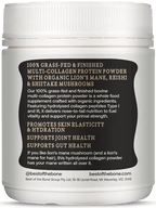 Container of Multi-collagen Protein Peptides - Adaptogen Nootropic Blend - 210g by Best Of The Bone with supplement details visible