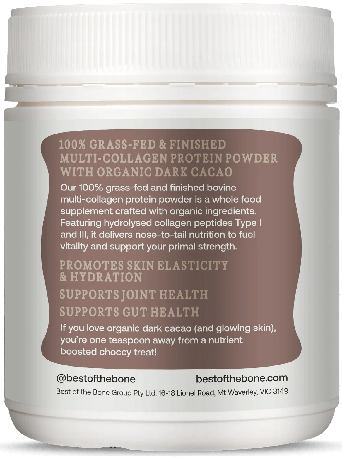 Multi - Collagen Protein Peptides - Raw Organic Cacao - 210g - Yo Keto