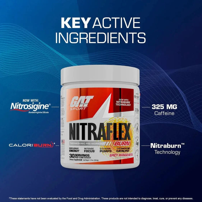 NITRAFLEX BURN - 30 Serves - Best Before 10 Oct 2025 - LYTES