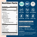 Orange Electrolyte Drink Mix - 30 Sticks nutrition facts panel with 1000mg sodium and vitamin C from Venture Pal.