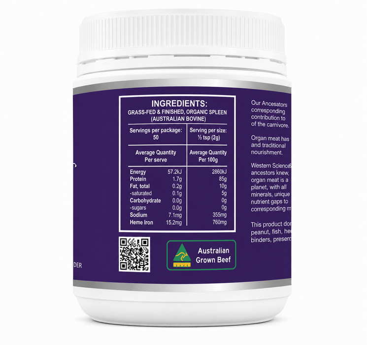Organic Beef Spleen Powder - 100g