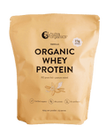 Nutra Organics Organic Whey Protein - Vanilla - 750g pouch with 23g protein per serve, certified organic and pasture raised