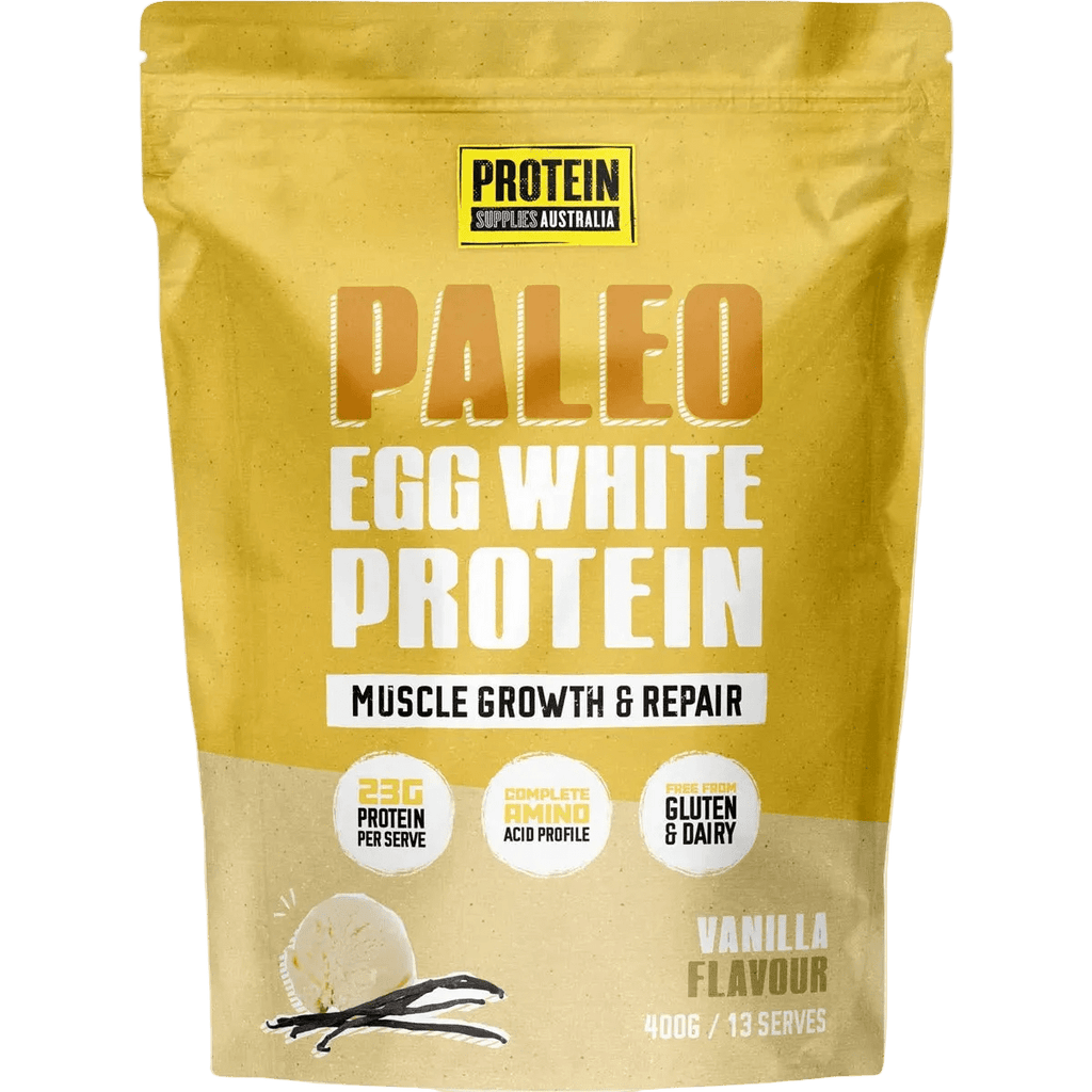 Paleo Pro Vanilla Egg White Protein - 400g by Protein Supplies Australia, gluten and dairy free protein powder.
