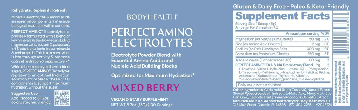 Perfect Amino Electrolytes - Mixed Berry - 30 Serves - LYTES