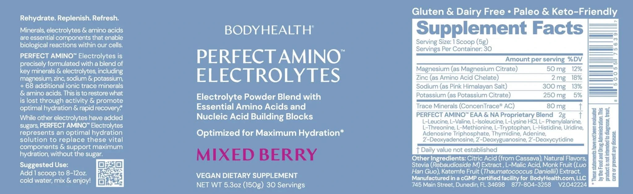 Perfect Amino Electrolytes - Mixed Berry - 30 Serves - LYTES