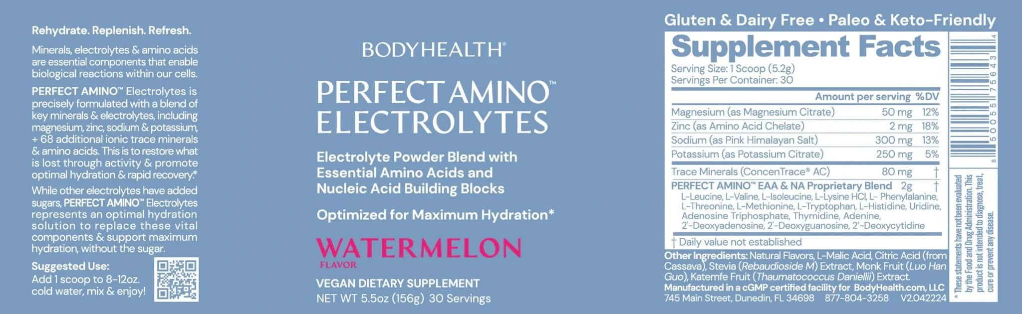 Perfect Amino Electrolytes - Watermelon - 30 Serves - LYTES