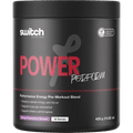 Power Perform Pre-Workout Blend - Mango Passionfruit - 30 Serves by Switch Nutrition in matte black container