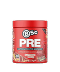 BSc Supplements PRE - Red Sour Snakes - 300g pre-workout powder from Dirty Keto and Low Carb collections.