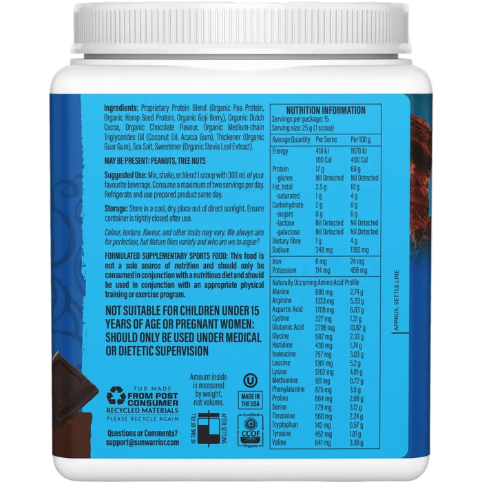 Protein Powder Warrior Blend Chocolate 375g