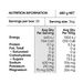 Nutrition information panel for Sodii Raw Electrolyte Honey