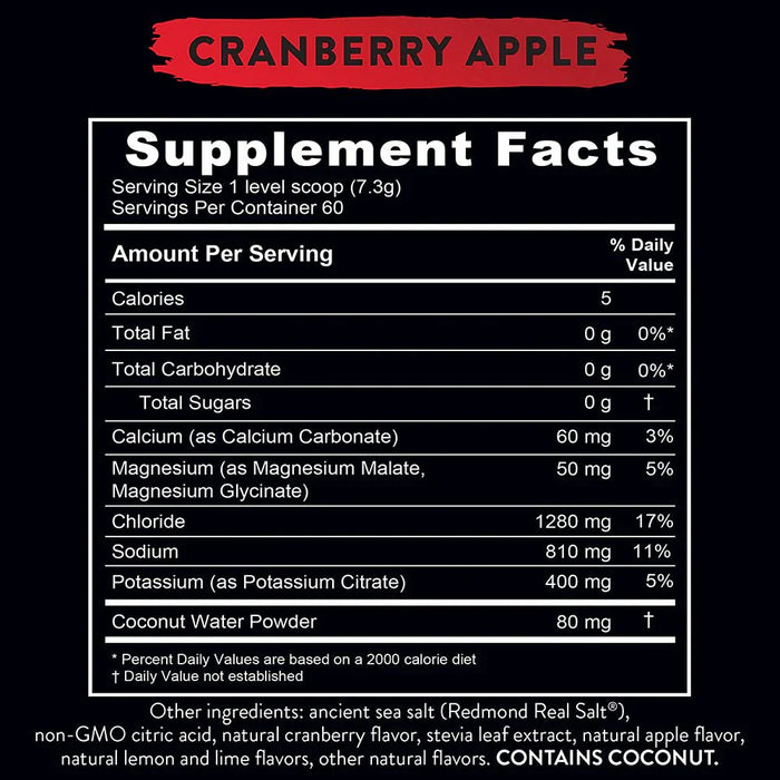 Re - Lyte Electrolyte Mix - Cran Apple - Tub - 60 Serves - Limited Edition - Yo Keto