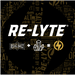 Re-Lyte Hydration - Grape - Tub - 60 Serves logo with Real Salt and crystal graphics on black and gold background