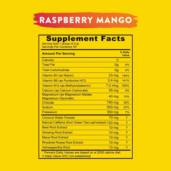 Re - Lyte® Energy - Raspberry Mango - 45 serves - Yo Keto