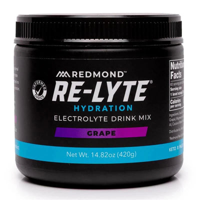 Re-Lyte Hydration - Grape - Tub - 60 Serves electrolyte mix by Re-Lyte from Redmond, suitable for keto and vegan diets.