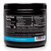 Black container with nutrition facts label on a white background