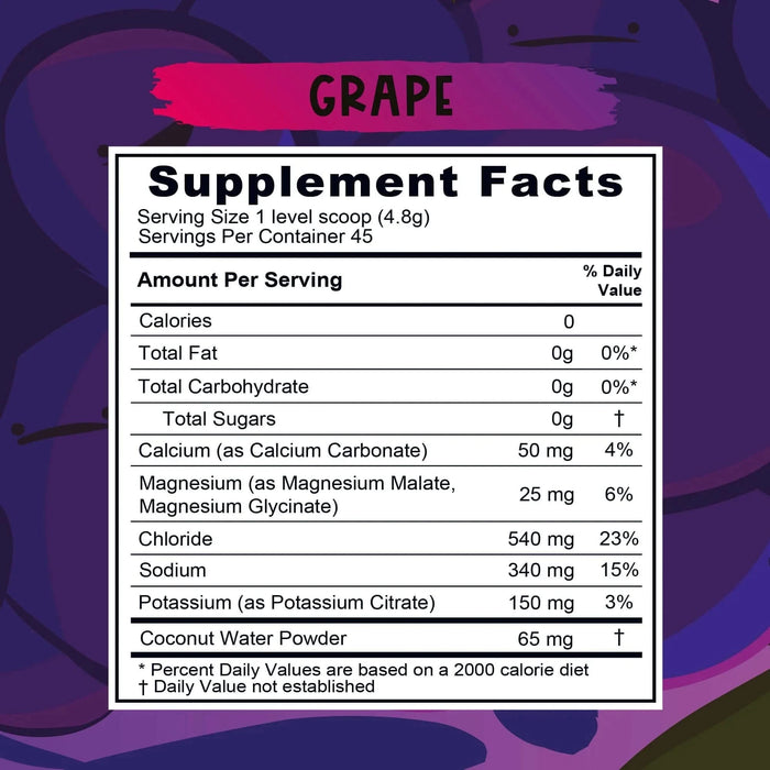 Re - Lyte Kids Hydration - Grape - Tub - 45 Serves - LYTES