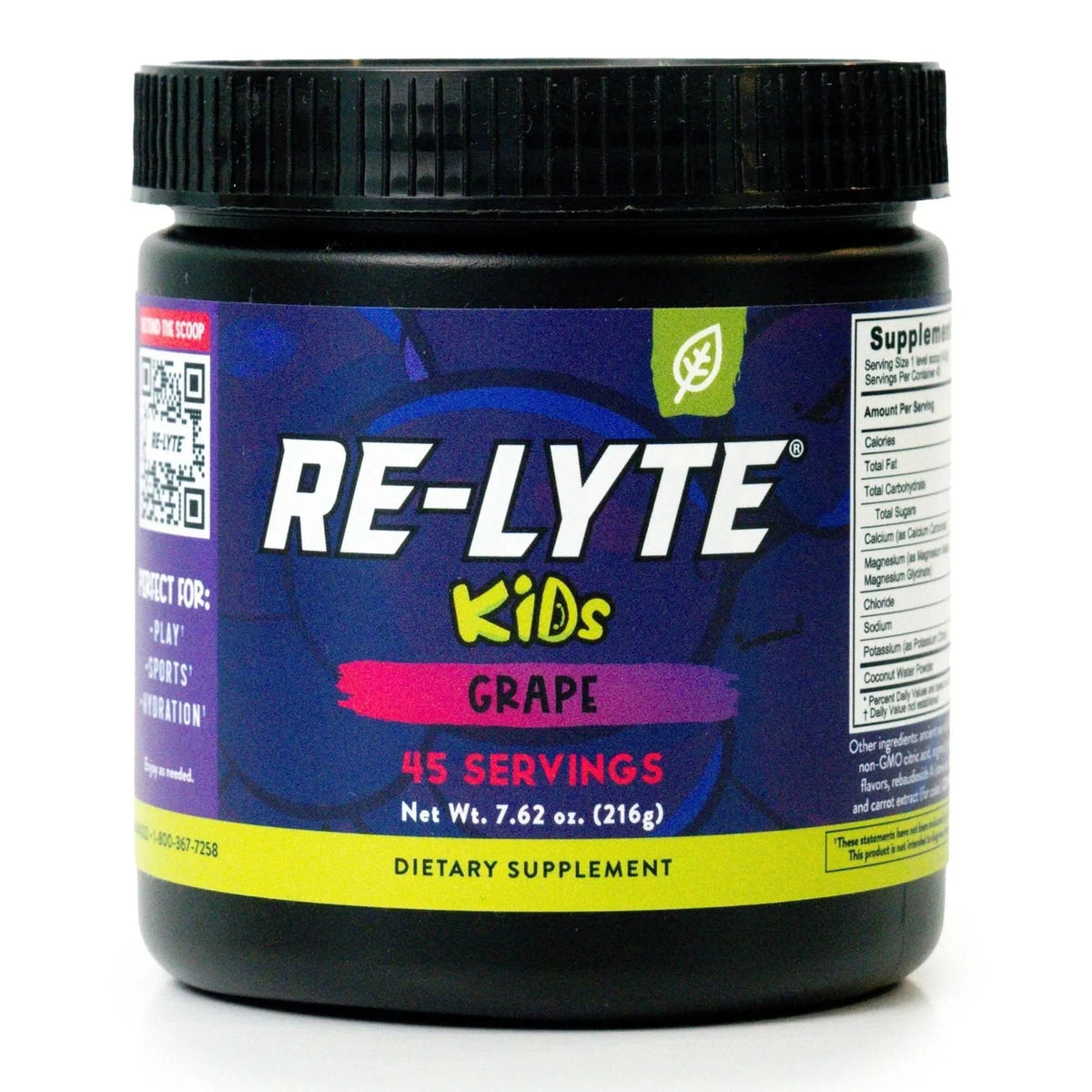 Re - Lyte Kids Hydration - Grape - Tub - 45 Serves - LYTES