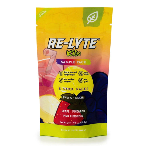 Re - Lyte Kids Hydration - Sample Pack - 6 Stick Packs - LYTES