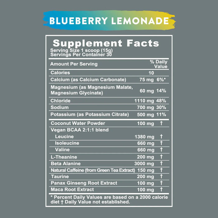 Re - Lyte Pre - Workout Blueberry Lemondade - Yo Keto