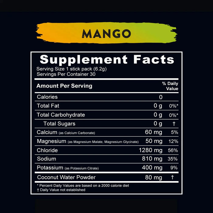 ReLyte Hydration - Mango - Stick Packs x 30 - Yo Keto