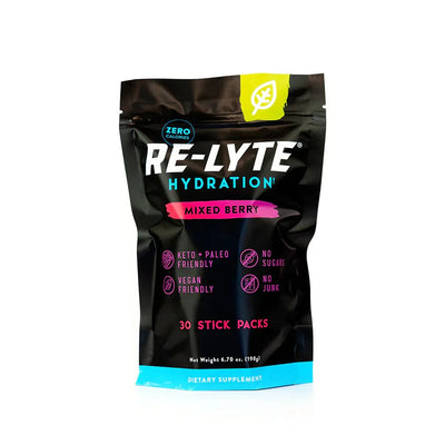 ReLyte Hydration - Mixed Berry - Stick Packs x 30 dietary supplement pack with keto, paleo, and vegan-friendly features