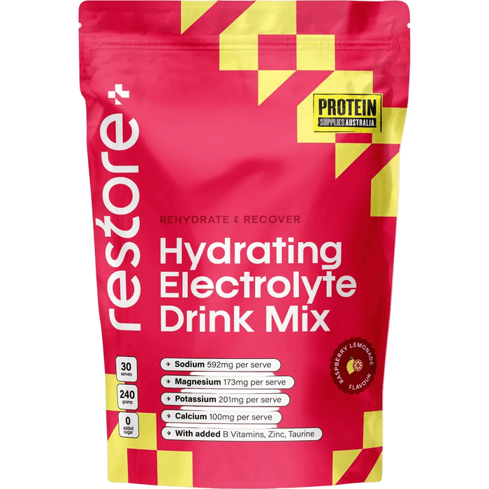 Restore Electrolyte Drink Mix Raspberry Lemonade 240g