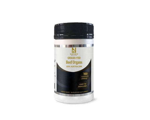 Grass Fed Beef Organs - Black Label - 160 Capsules by NXGEN Wholefoods, premium carnivore supplement with zero carb content