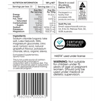 Nutrition label and ingredient details for Salty Grapefruit - 30 Sachets by Sodii, a certified functional electrolyte product.