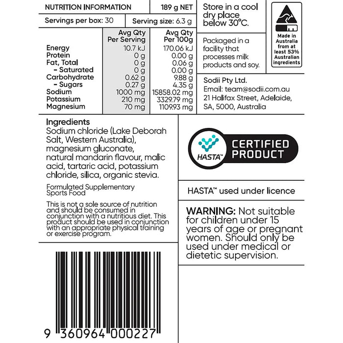 Salty Mandarin - 30 Sachets - Yo Keto